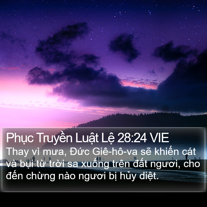 Phục Truyền Luật Lệ 28:24 VIE Bible Study