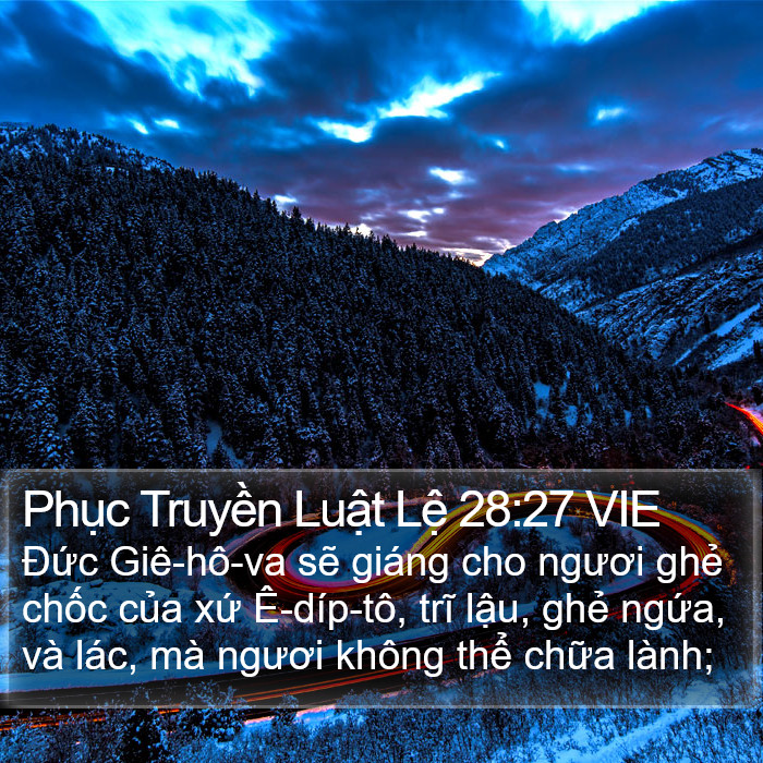 Phục Truyền Luật Lệ 28:27 VIE Bible Study