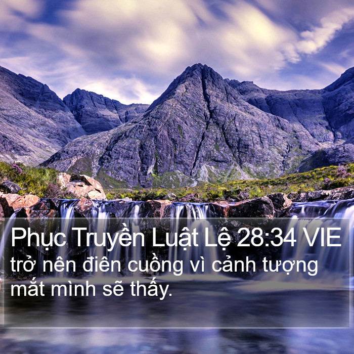 Phục Truyền Luật Lệ 28:34 VIE Bible Study