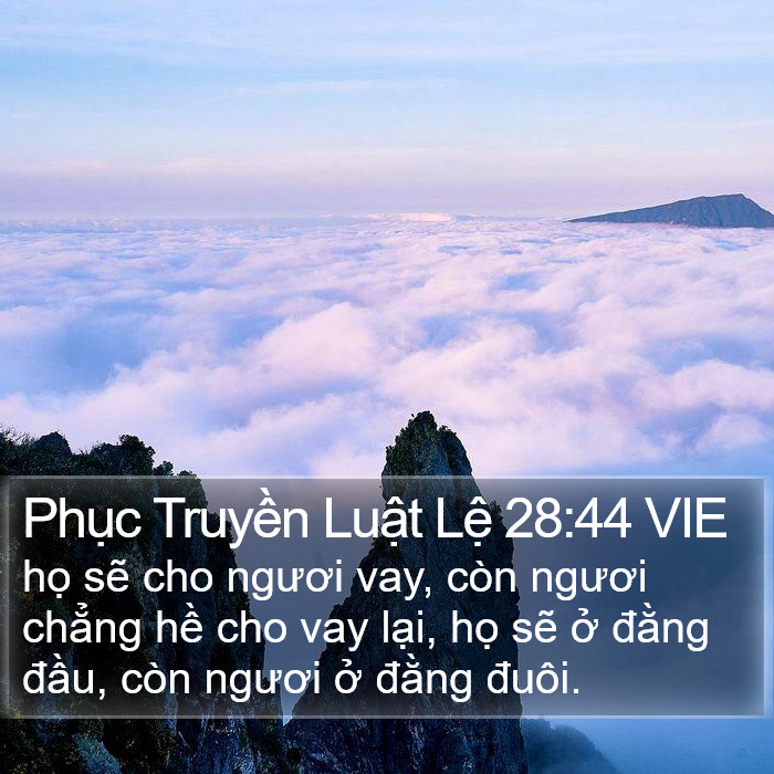 Phục Truyền Luật Lệ 28:44 VIE Bible Study