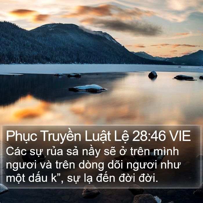 Phục Truyền Luật Lệ 28:46 VIE Bible Study