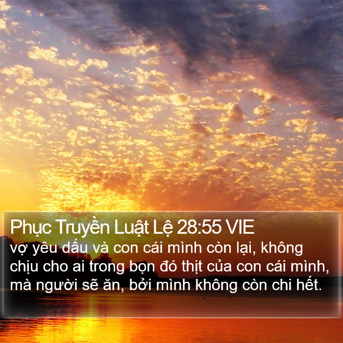 Phục Truyền Luật Lệ 28:55 VIE Bible Study