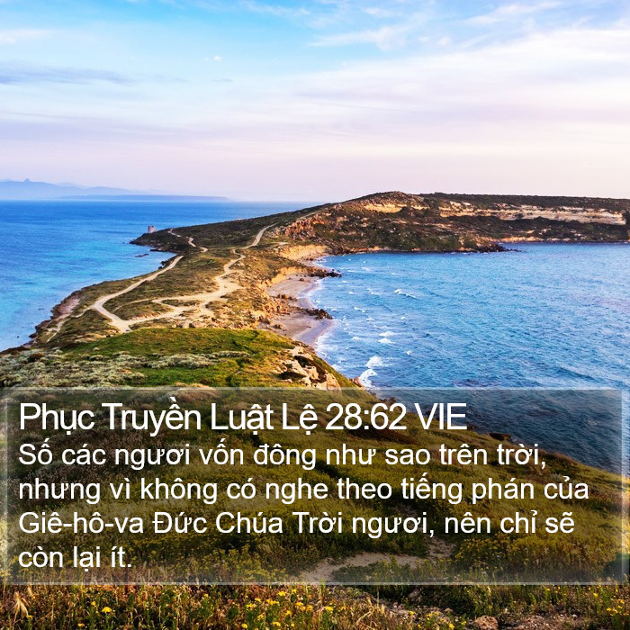 Phục Truyền Luật Lệ 28:62 VIE Bible Study