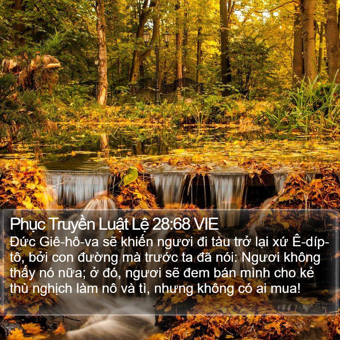 Phục Truyền Luật Lệ 28:68 VIE Bible Study