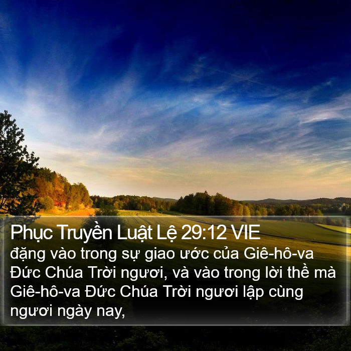 Phục Truyền Luật Lệ 29:12 VIE Bible Study