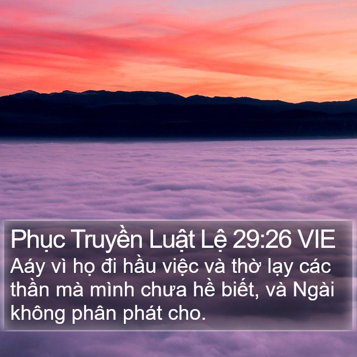 Phục Truyền Luật Lệ 29:26 VIE Bible Study