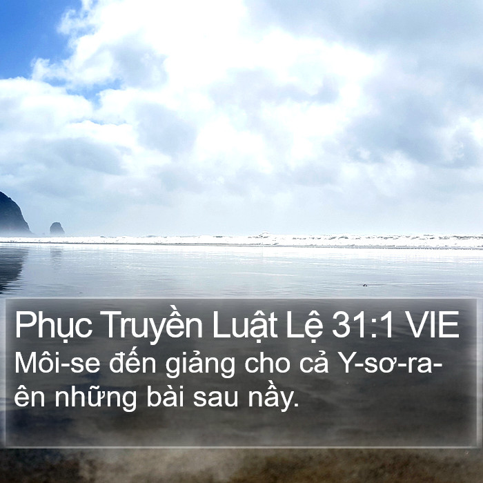 Phục Truyền Luật Lệ 31:1 VIE Bible Study