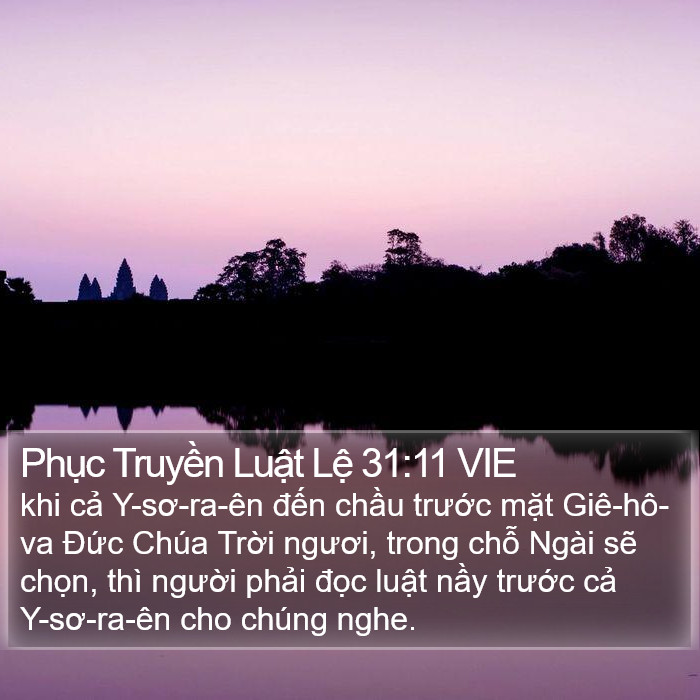 Phục Truyền Luật Lệ 31:11 VIE Bible Study