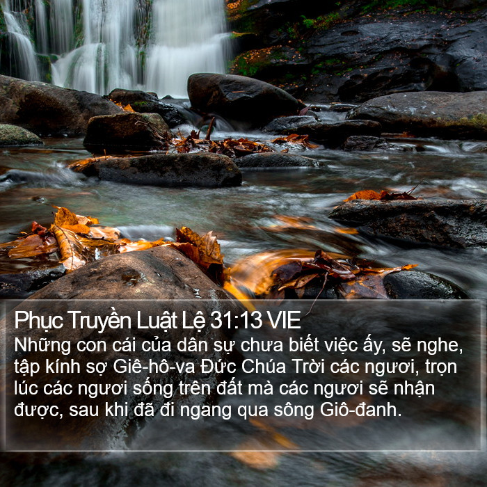 Phục Truyền Luật Lệ 31:13 VIE Bible Study