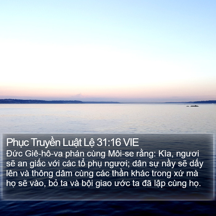Phục Truyền Luật Lệ 31:16 VIE Bible Study