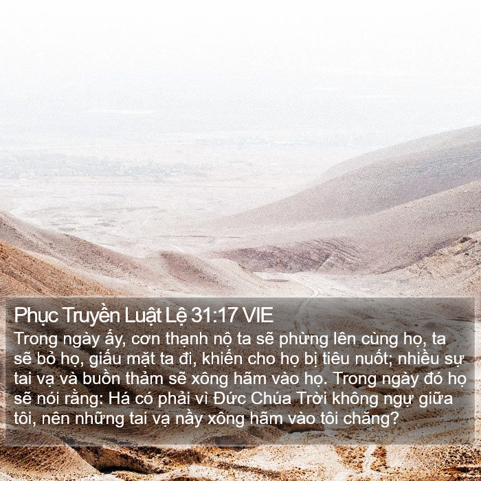 Phục Truyền Luật Lệ 31:17 VIE Bible Study
