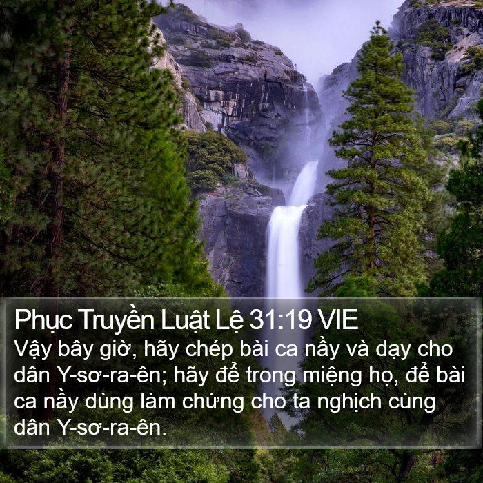 Phục Truyền Luật Lệ 31:19 VIE Bible Study