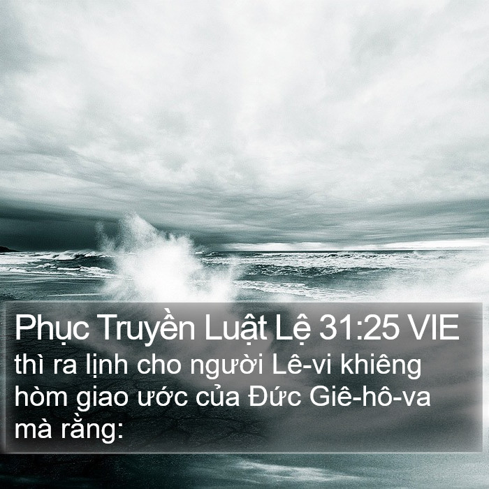 Phục Truyền Luật Lệ 31:25 VIE Bible Study