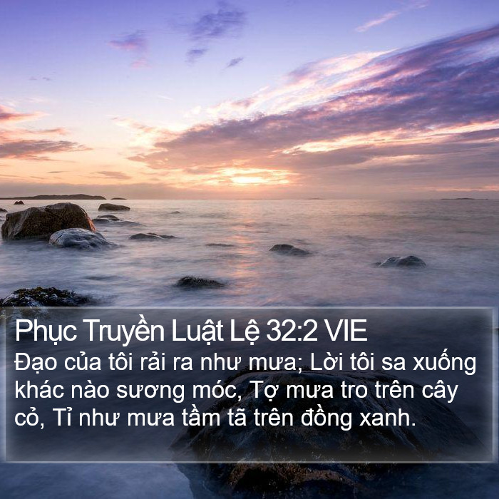 Phục Truyền Luật Lệ 32:2 VIE Bible Study