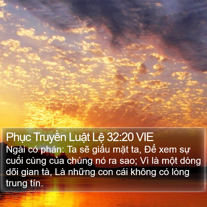 Phục Truyền Luật Lệ 32:20 VIE Bible Study