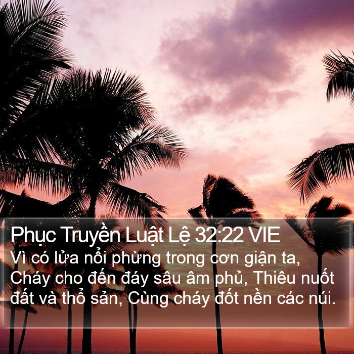 Phục Truyền Luật Lệ 32:22 VIE Bible Study