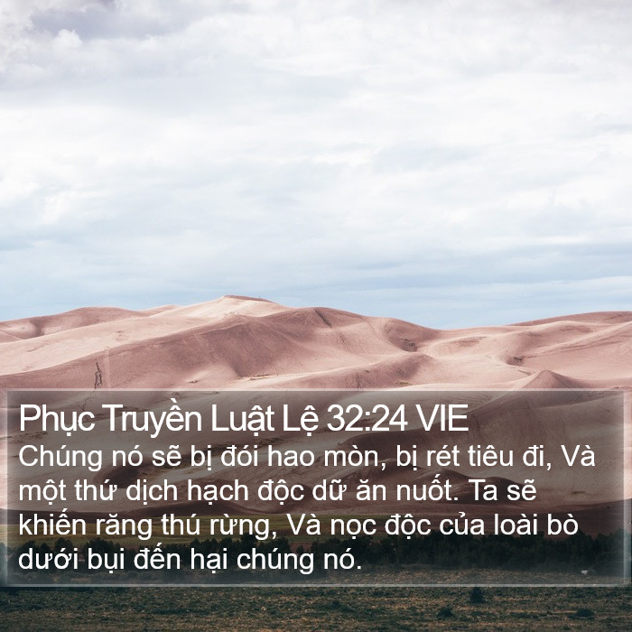 Phục Truyền Luật Lệ 32:24 VIE Bible Study