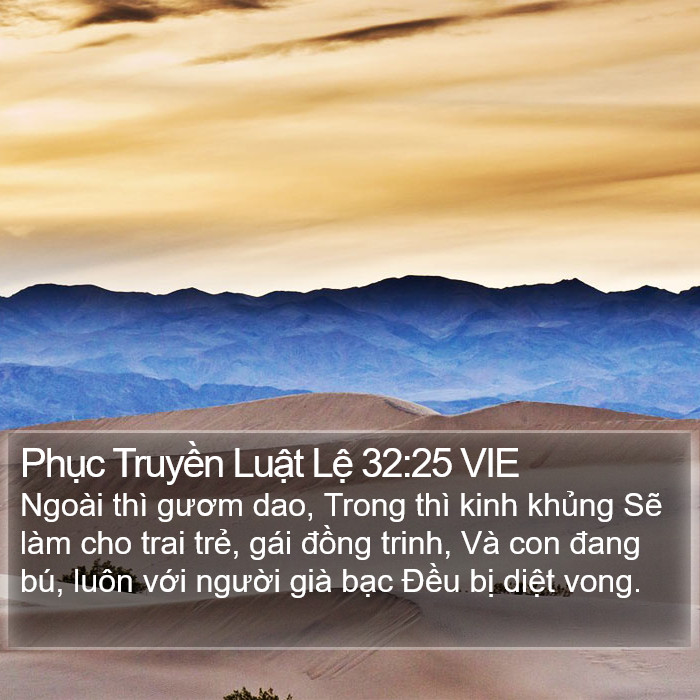 Phục Truyền Luật Lệ 32:25 VIE Bible Study