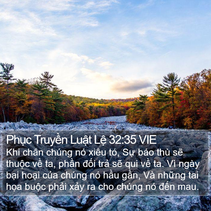 Phục Truyền Luật Lệ 32:35 VIE Bible Study