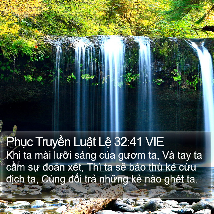 Phục Truyền Luật Lệ 32:41 VIE Bible Study