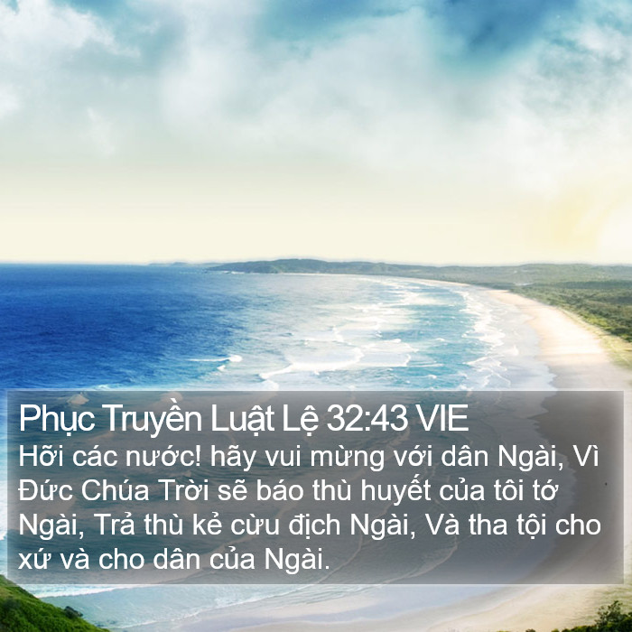 Phục Truyền Luật Lệ 32:43 VIE Bible Study