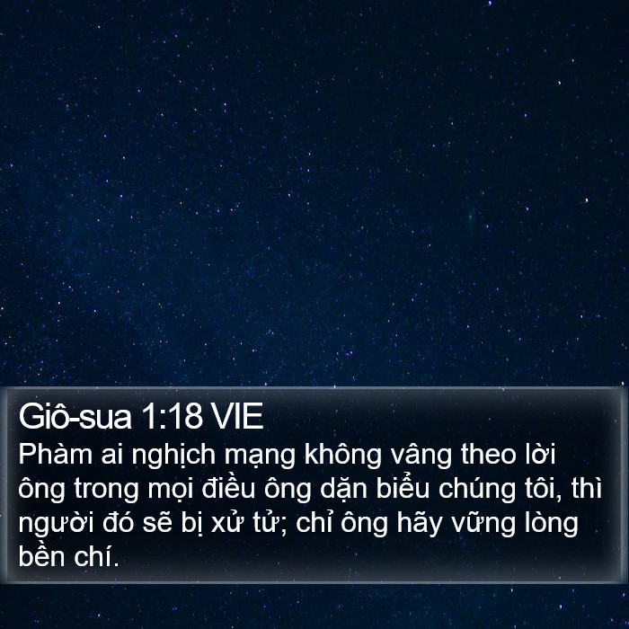 Giô-sua 1:18 VIE Bible Study