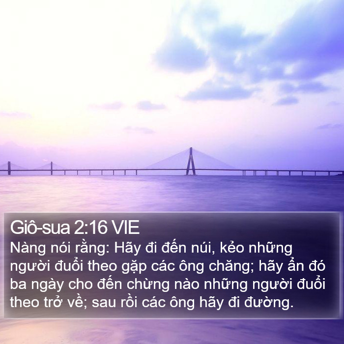 Giô-sua 2:16 VIE Bible Study