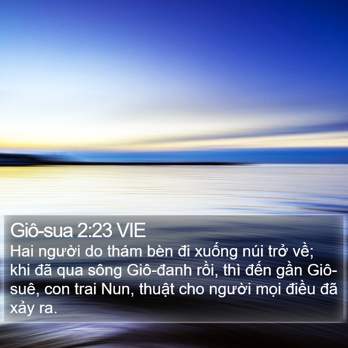 Giô-sua 2:23 VIE Bible Study