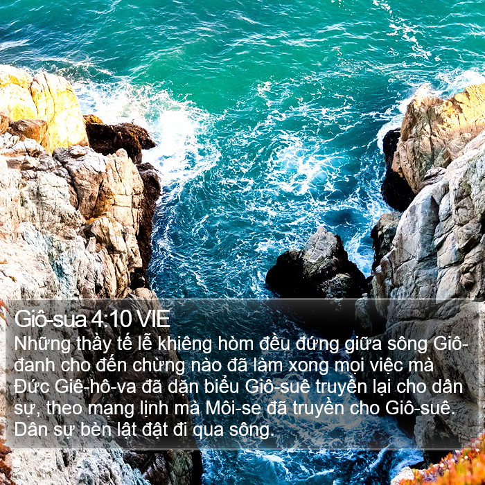 Giô-sua 4:10 VIE Bible Study