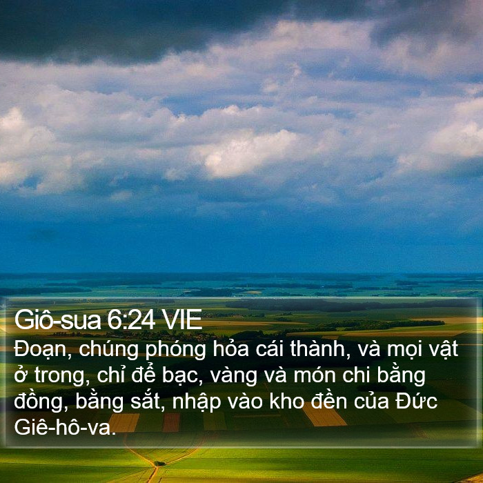 Giô-sua 6:24 VIE Bible Study