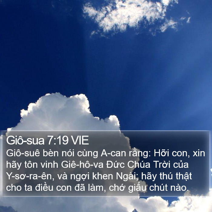 Giô-sua 7:19 VIE Bible Study