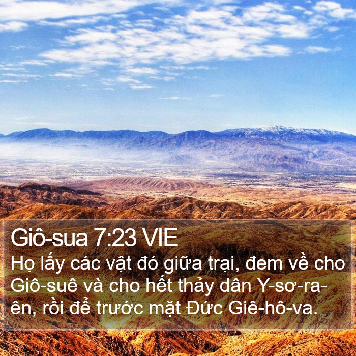 Giô-sua 7:23 VIE Bible Study