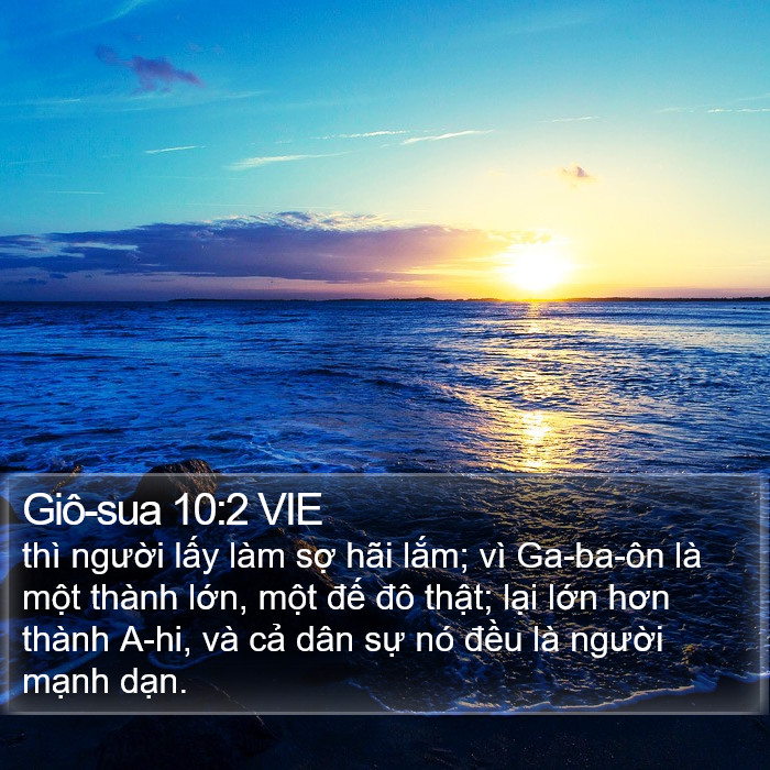 Giô-sua 10:2 VIE Bible Study