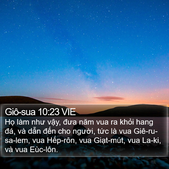 Giô-sua 10:23 VIE Bible Study