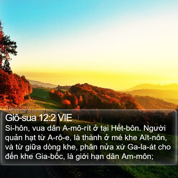 Giô-sua 12:2 VIE Bible Study