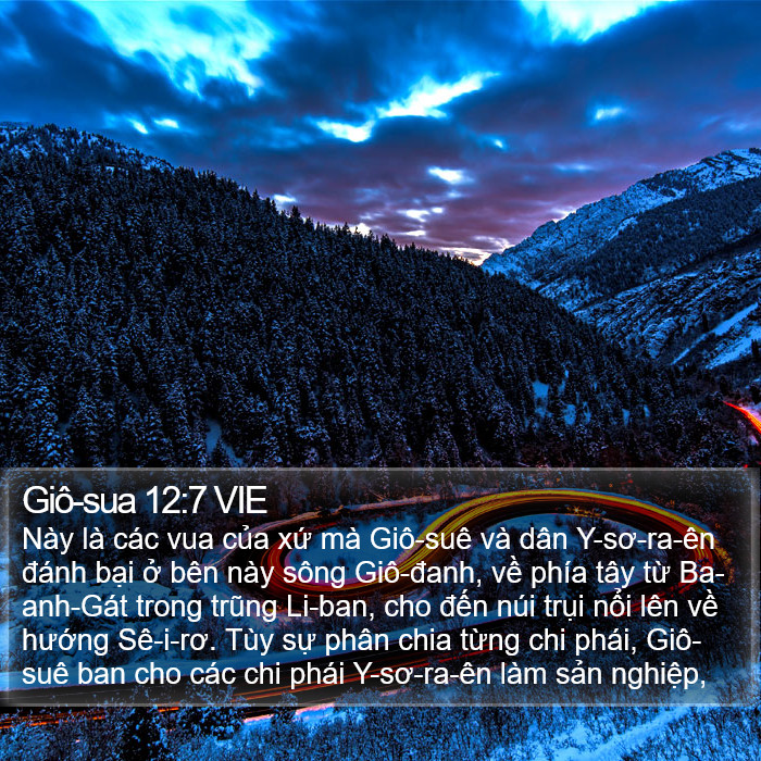 Giô-sua 12:7 VIE Bible Study