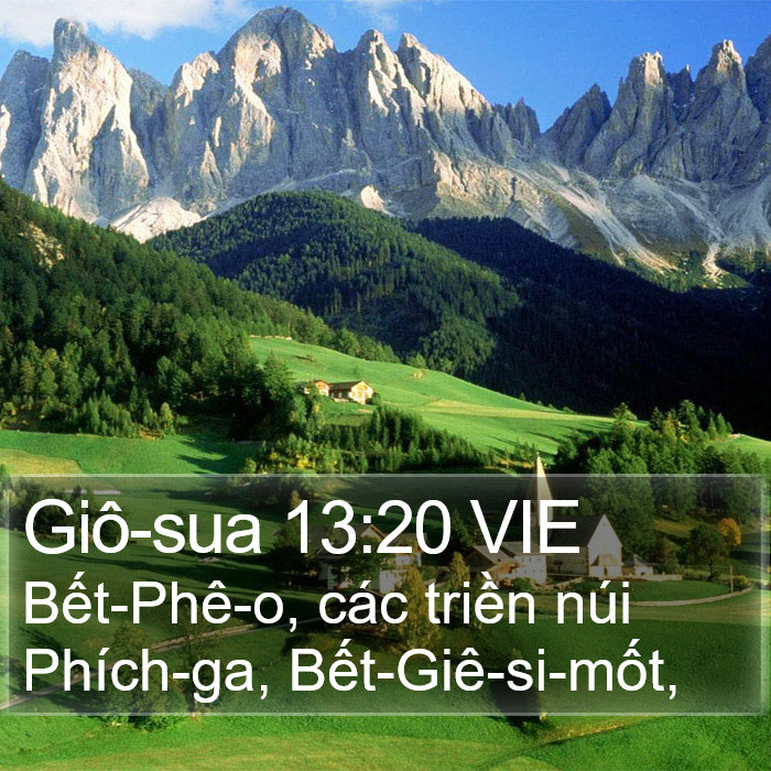 Giô-sua 13:20 VIE Bible Study