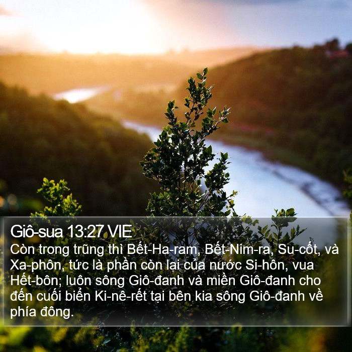 Giô-sua 13:27 VIE Bible Study