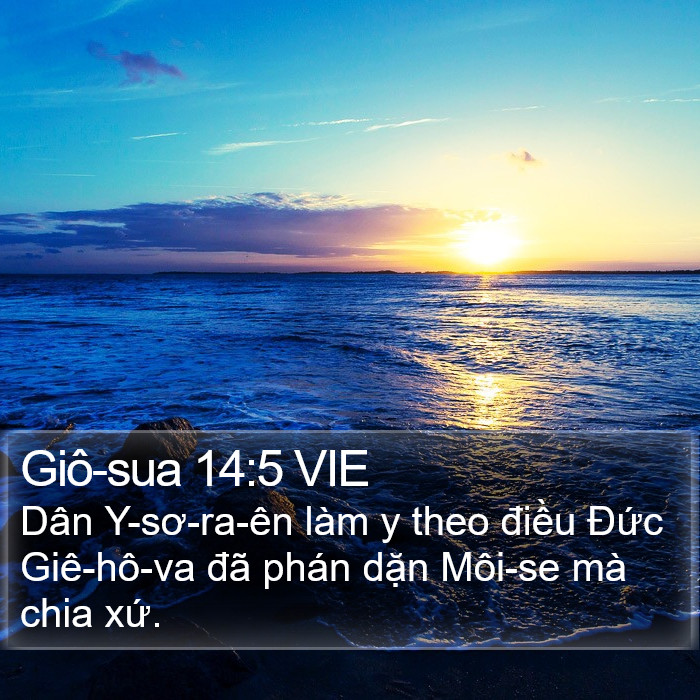 Giô-sua 14:5 VIE Bible Study