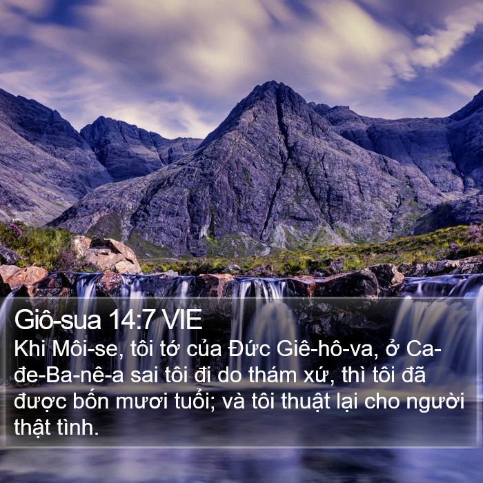 Giô-sua 14:7 VIE Bible Study