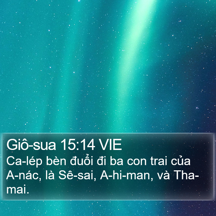 Giô-sua 15:14 VIE Bible Study