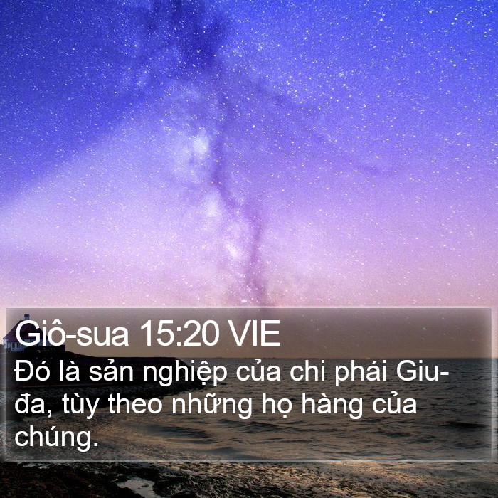 Giô-sua 15:20 VIE Bible Study