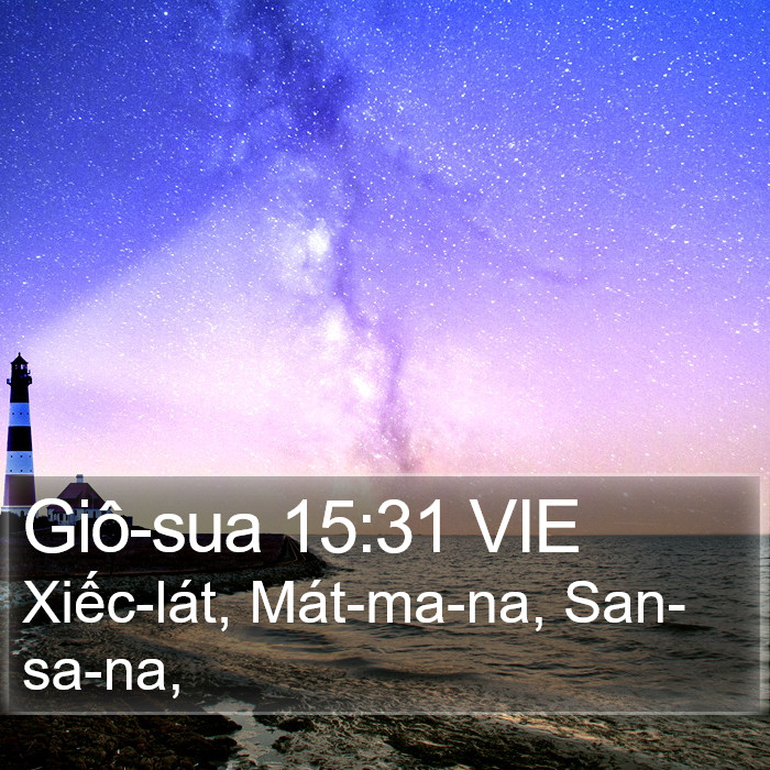 Giô-sua 15:31 VIE Bible Study