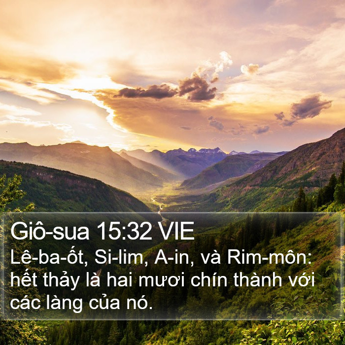 Giô-sua 15:32 VIE Bible Study
