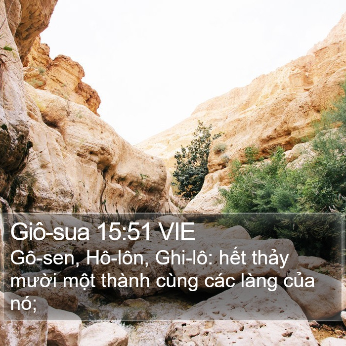 Giô-sua 15:51 VIE Bible Study