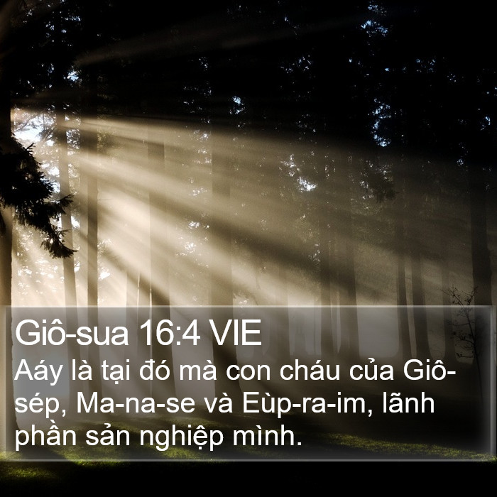 Giô-sua 16:4 VIE Bible Study