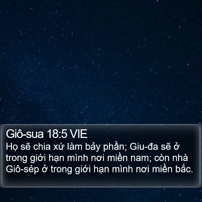 Giô-sua 18:5 VIE Bible Study