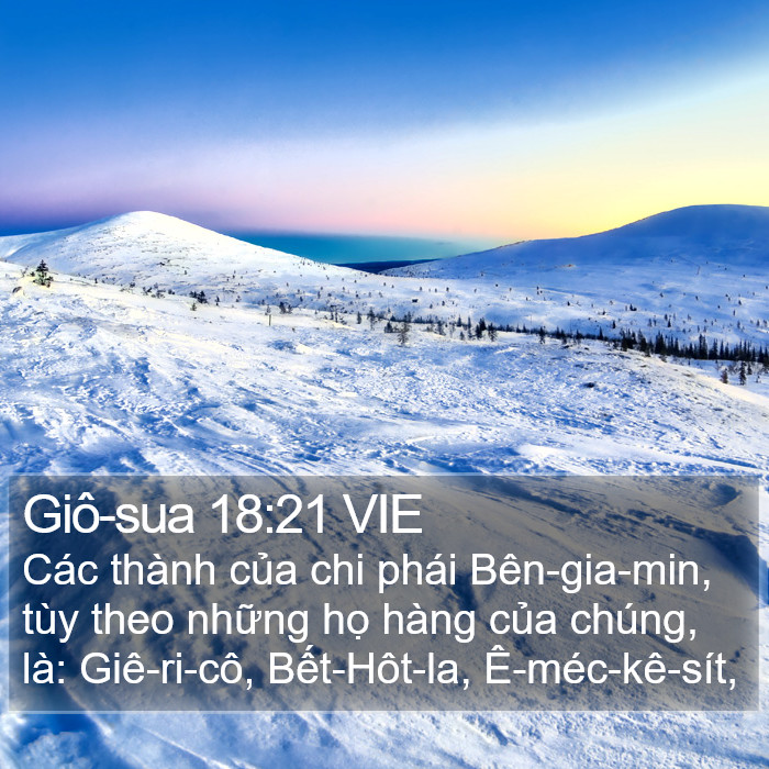 Giô-sua 18:21 VIE Bible Study