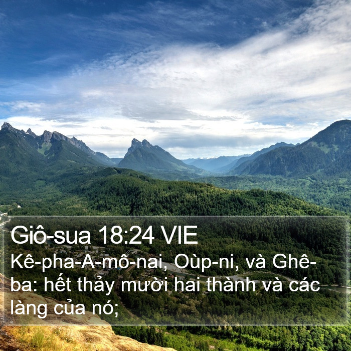 Giô-sua 18:24 VIE Bible Study