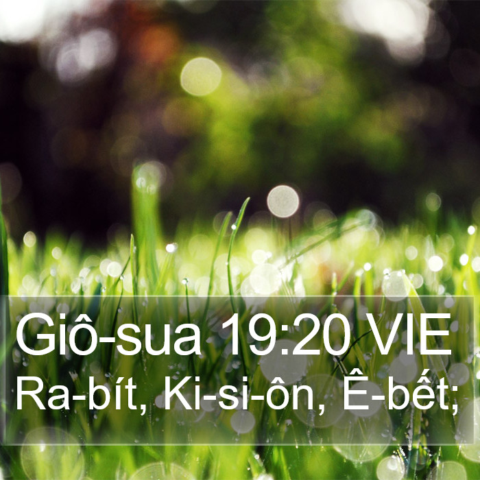 Giô-sua 19:20 VIE Bible Study